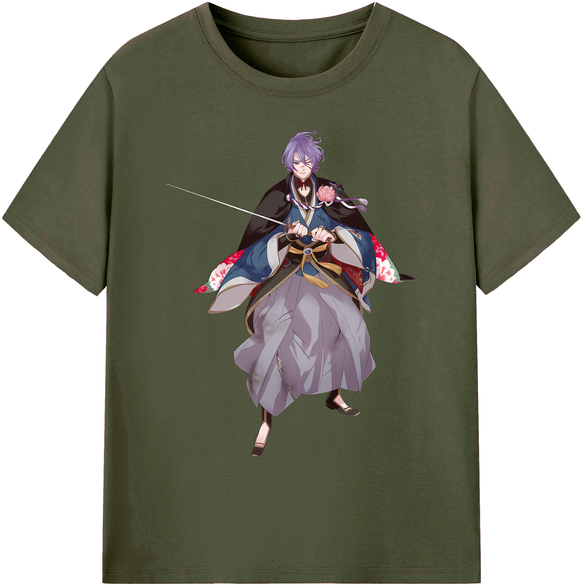 （画像用） 刀剣乱舞 Touken Ranbu 綿100％ メンズ半袖Tシャツ｜肌触りやわらか＆通気性